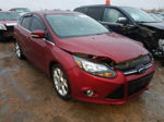 2013 Ford Focus Titanium Maroon vin: 1FADP3N28DL295853