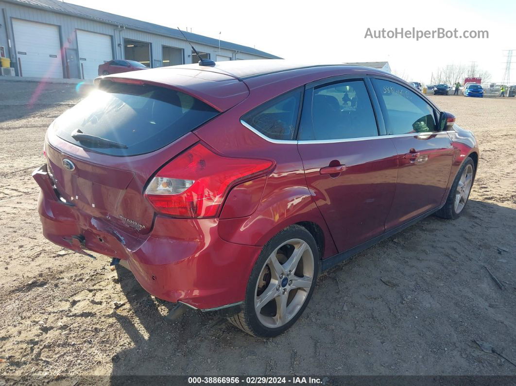 2014 Ford Focus Titanium Burgundy vin: 1FADP3N28EL422179