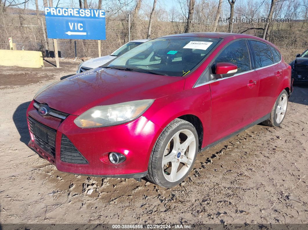 2014 Ford Focus Titanium Burgundy vin: 1FADP3N28EL422179