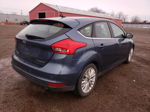 2018 Ford Focus Titanium Синий vin: 1FADP3N28JL290082