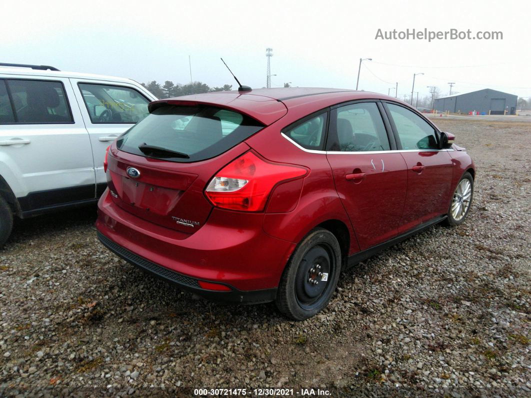 2013 Ford Focus Titanium Burgundy vin: 1FADP3N29DL156993