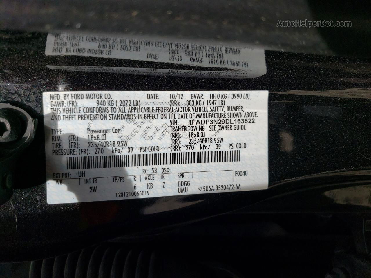 2013 Ford Focus Titanium Черный vin: 1FADP3N29DL163622