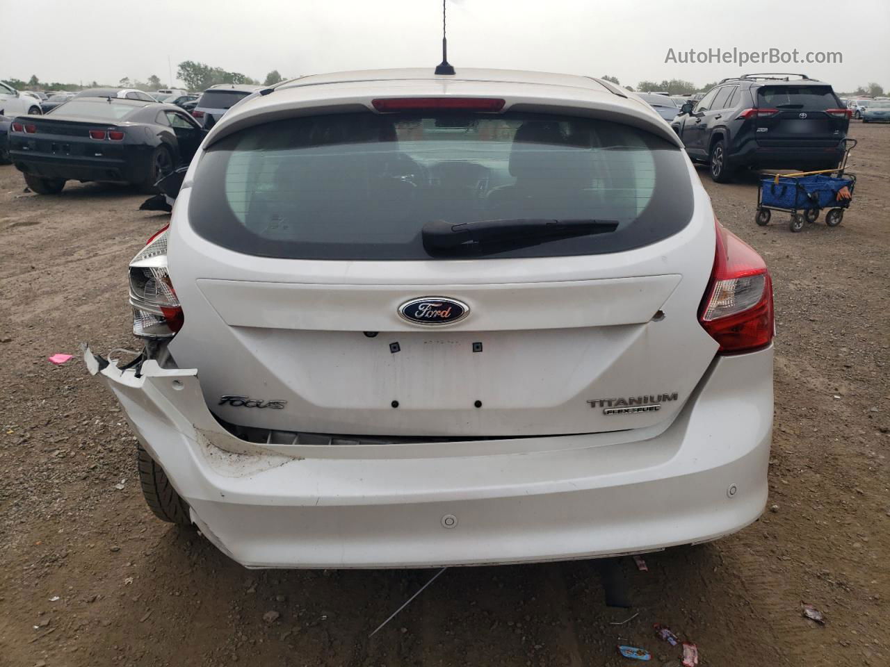 2014 Ford Focus Titanium White vin: 1FADP3N29EL166439