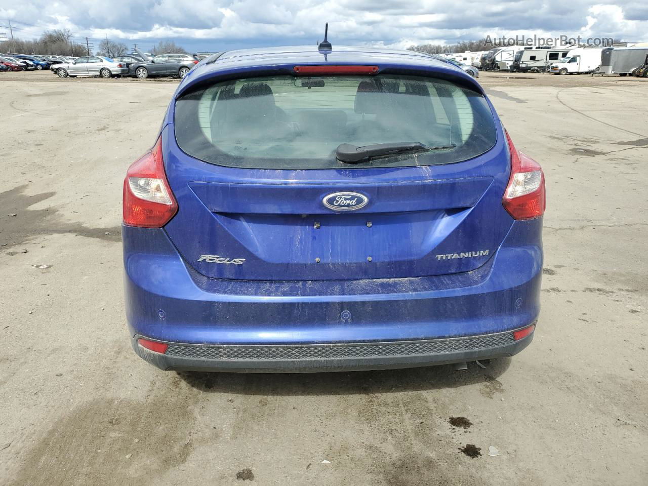 2014 Ford Focus Titanium Синий vin: 1FADP3N29EL363966