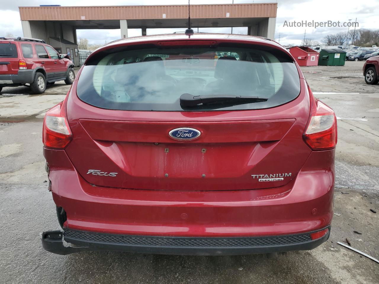 2014 Ford Focus Titanium Maroon vin: 1FADP3N29EL389581