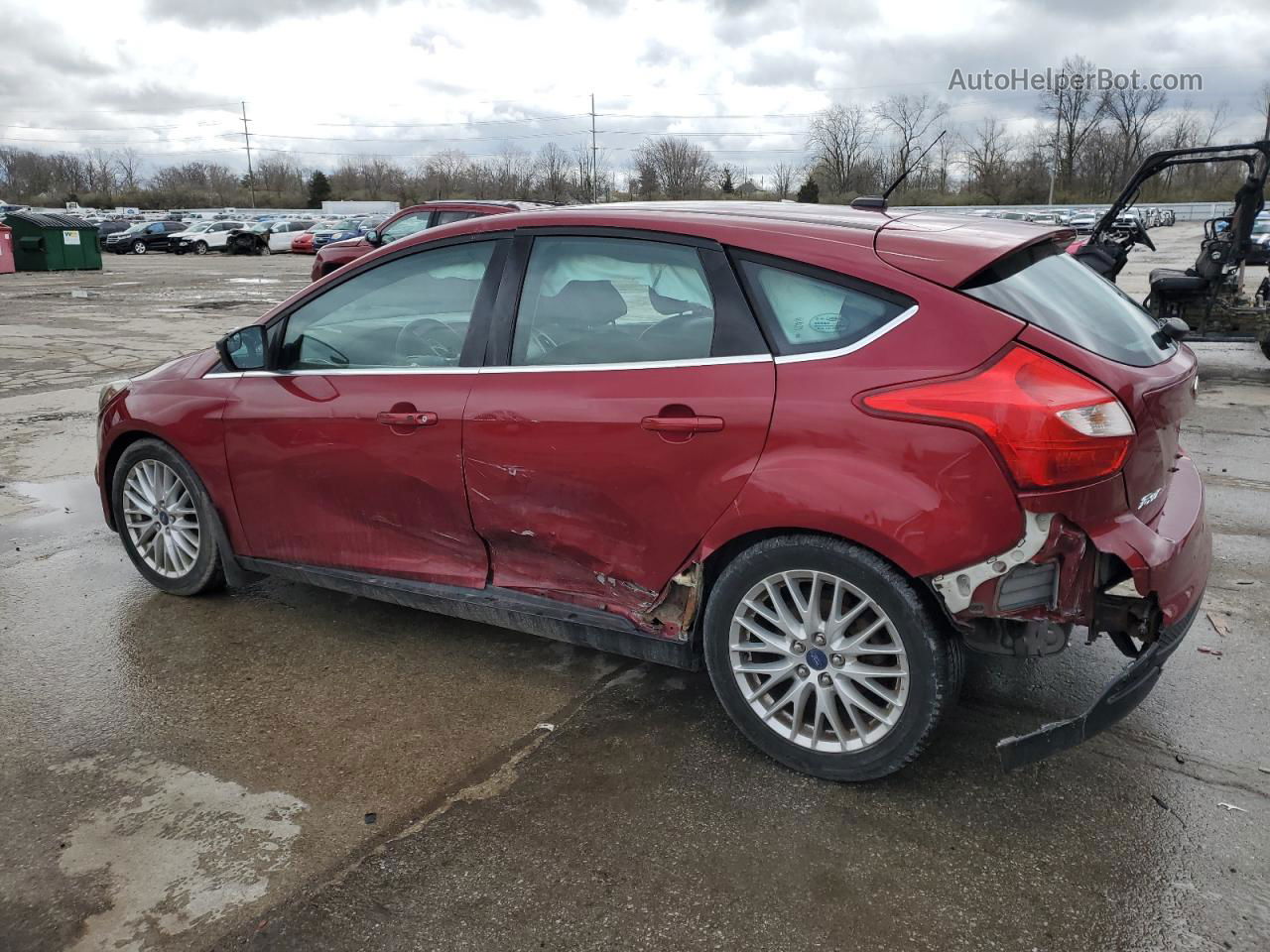 2014 Ford Focus Titanium Maroon vin: 1FADP3N29EL389581