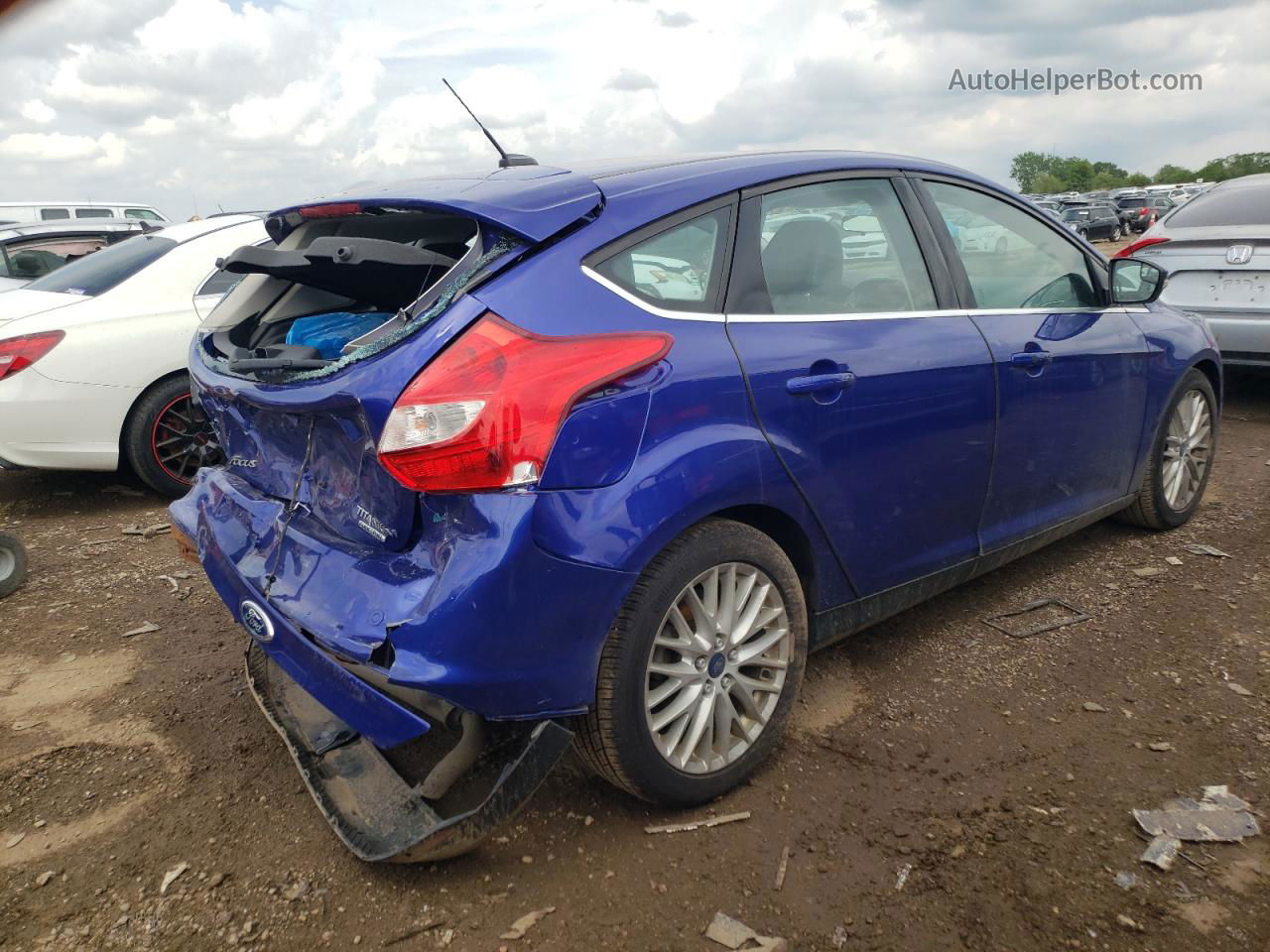 2014 Ford Focus Titanium Blue vin: 1FADP3N29EL427875