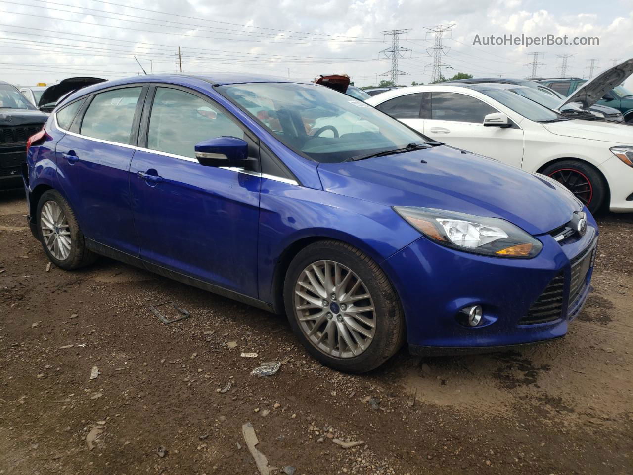 2014 Ford Focus Titanium Blue vin: 1FADP3N29EL427875