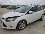 2014 Ford Focus Titanium Белый vin: 1FADP3N2XEL137628