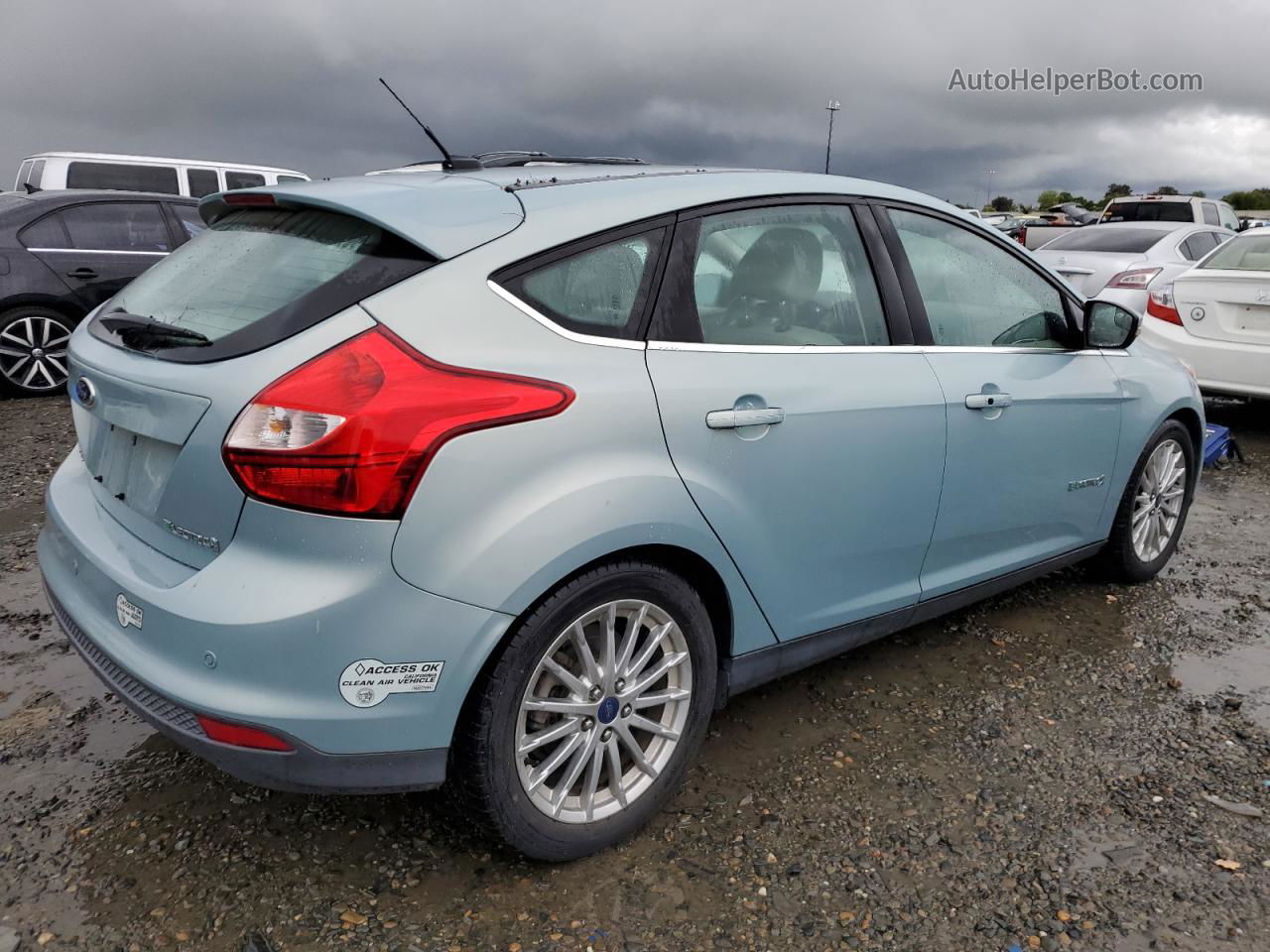 2014 Ford Focus Bev Бирюзовый vin: 1FADP3R41EL238035