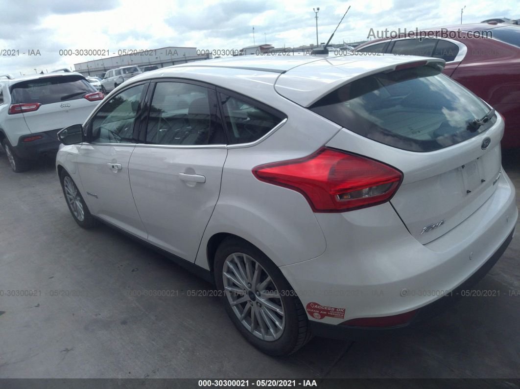 2018 Ford Focus Electric White vin: 1FADP3R43JL332055