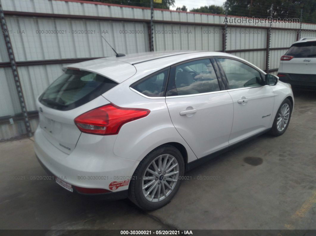 2018 Ford Focus Electric White vin: 1FADP3R43JL332055