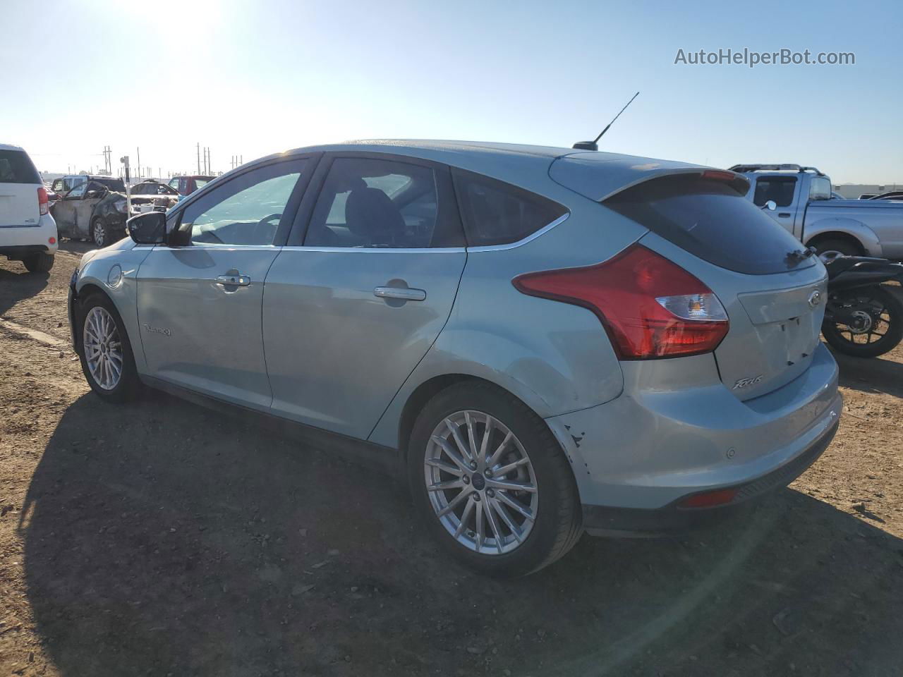 2014 Ford Focus Bev Синий vin: 1FADP3R4XEL363289