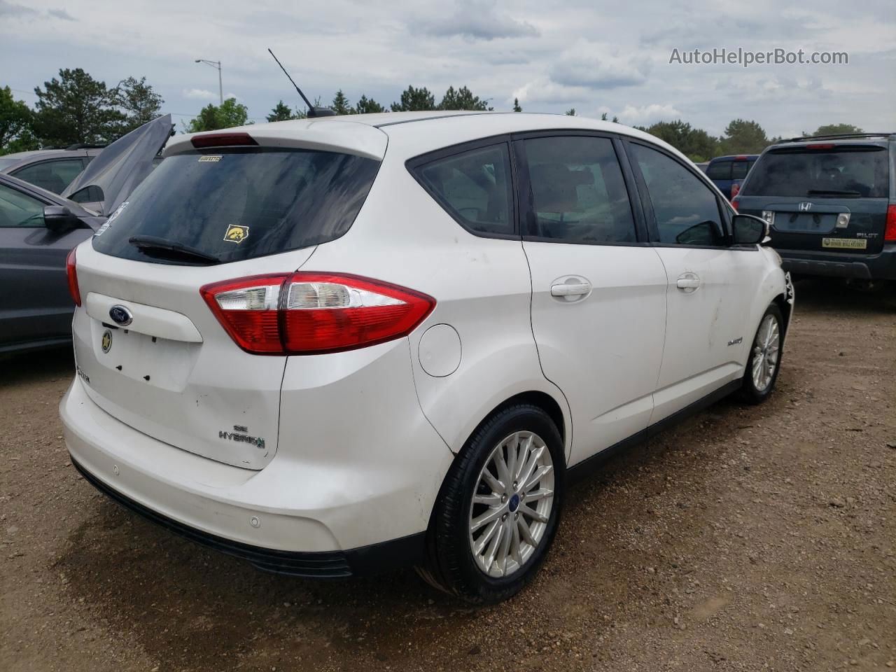 2013 Ford C-max Se White vin: 1FADP5AU0DL554385