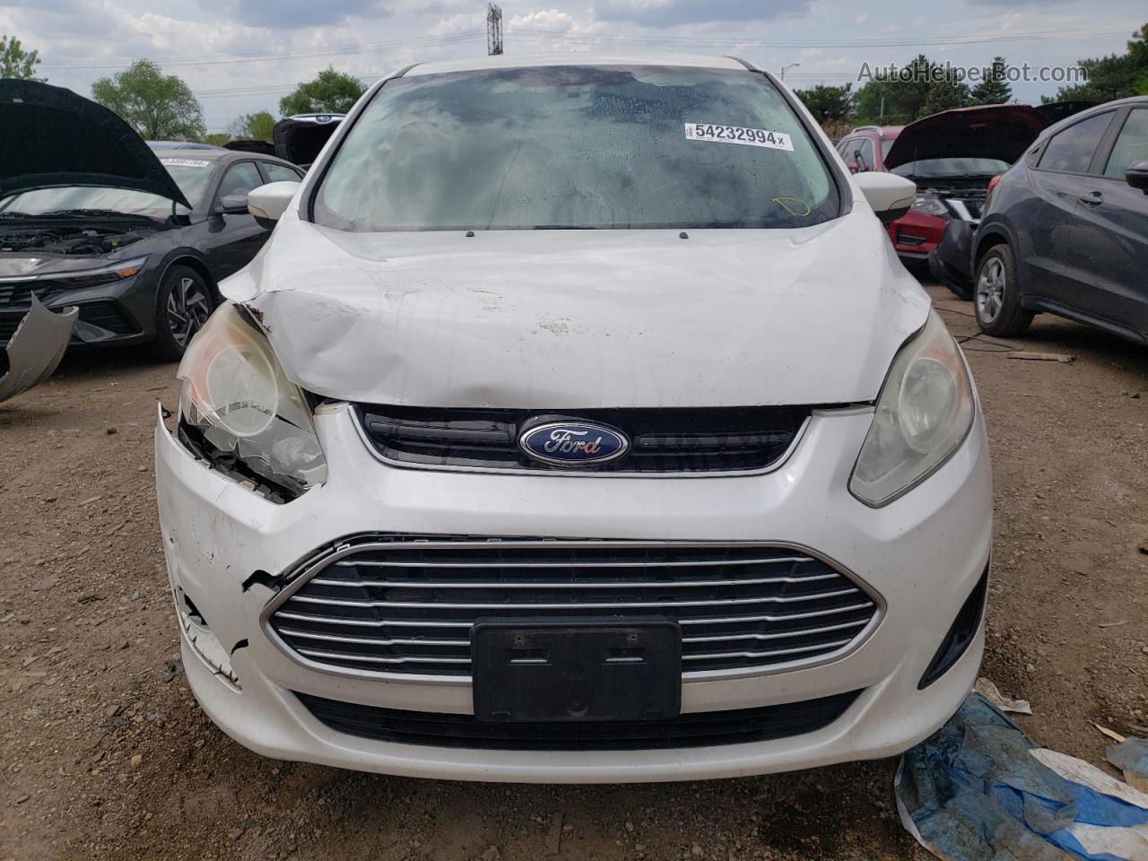 2013 Ford C-max Se White vin: 1FADP5AU0DL554385