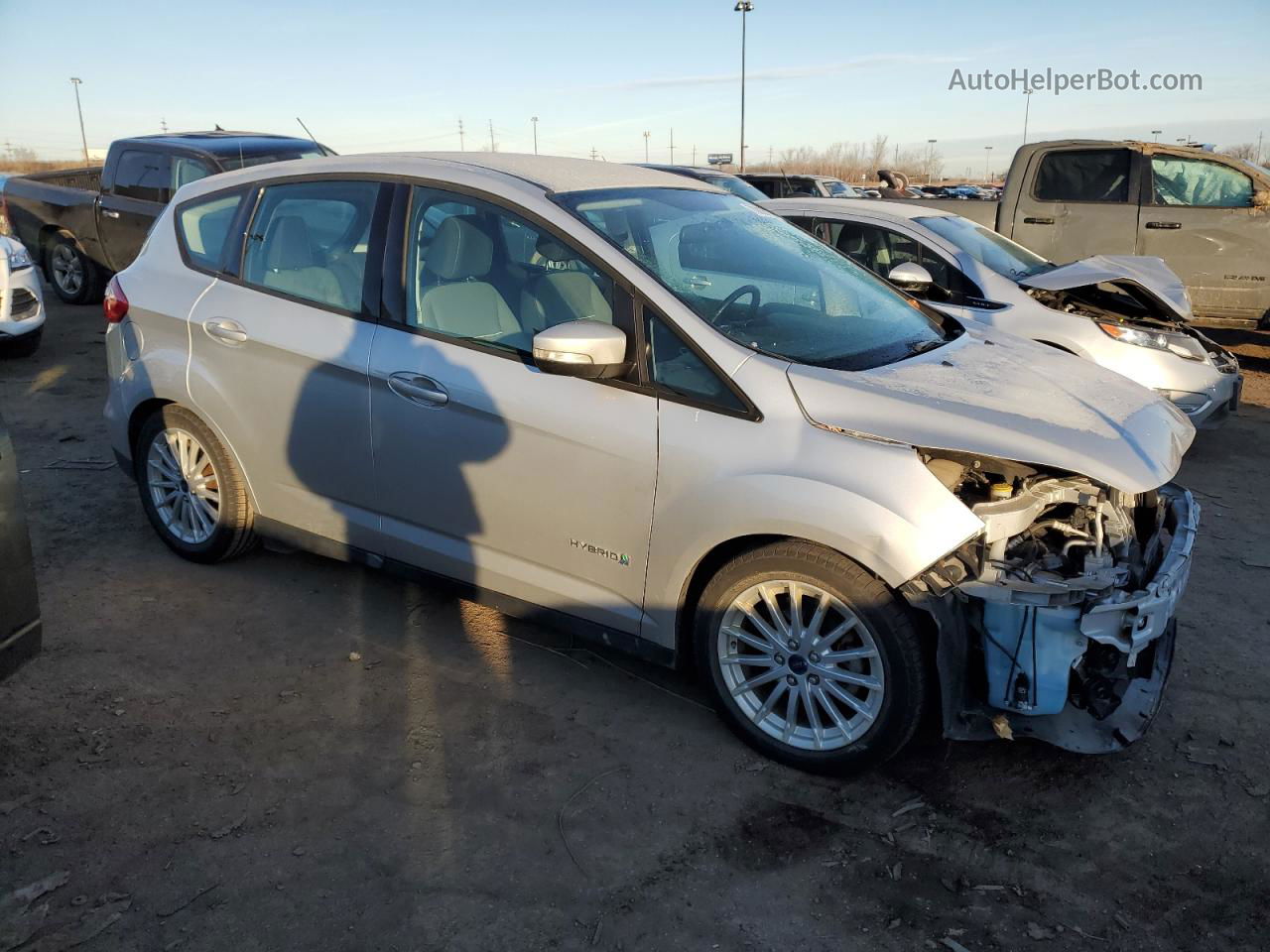 2014 Ford C-max Se Silver vin: 1FADP5AU0EL501252