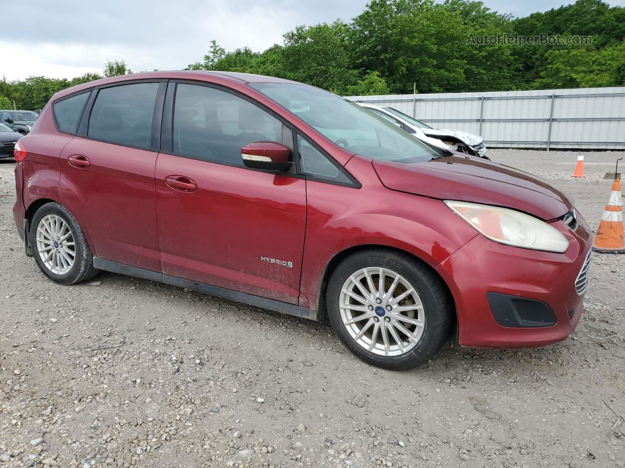 2014 Ford C-max Se Maroon vin: 1FADP5AU0EL502062