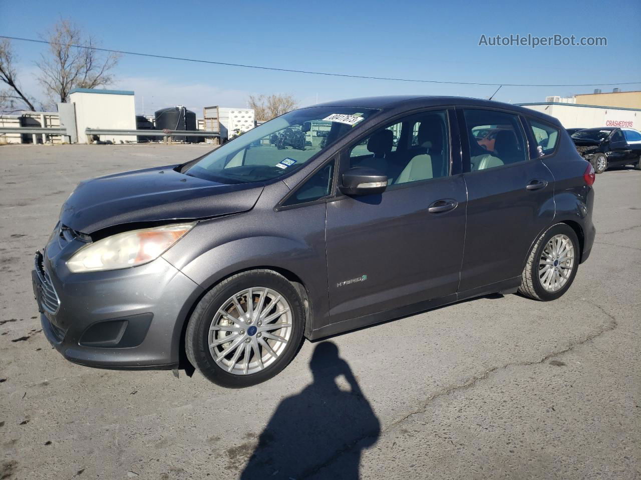 2014 Ford C-max Se Gray vin: 1FADP5AU0EL515619