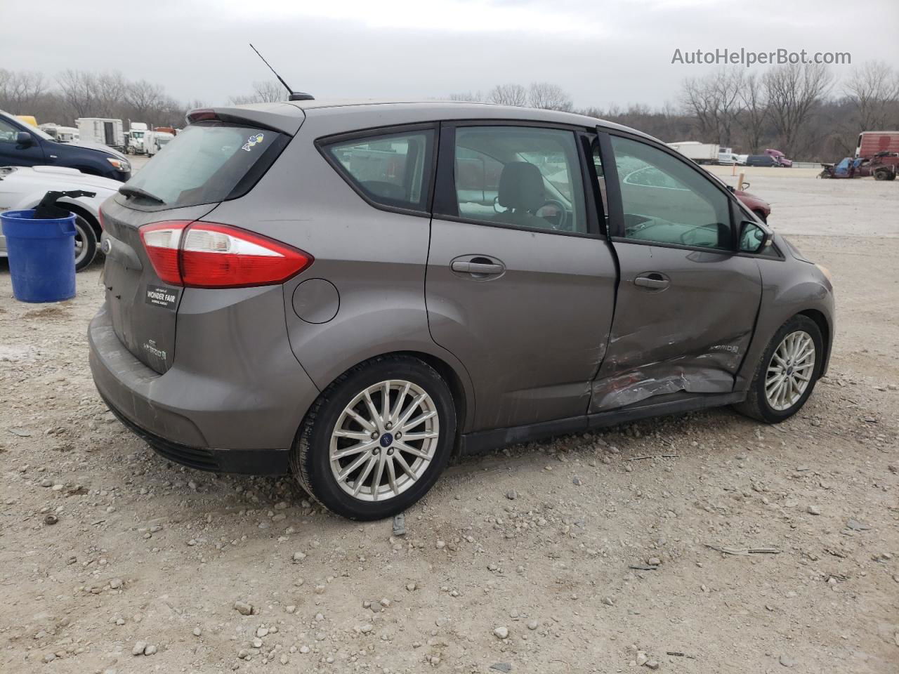 2014 Ford C-max Se Gray vin: 1FADP5AU0EL519816