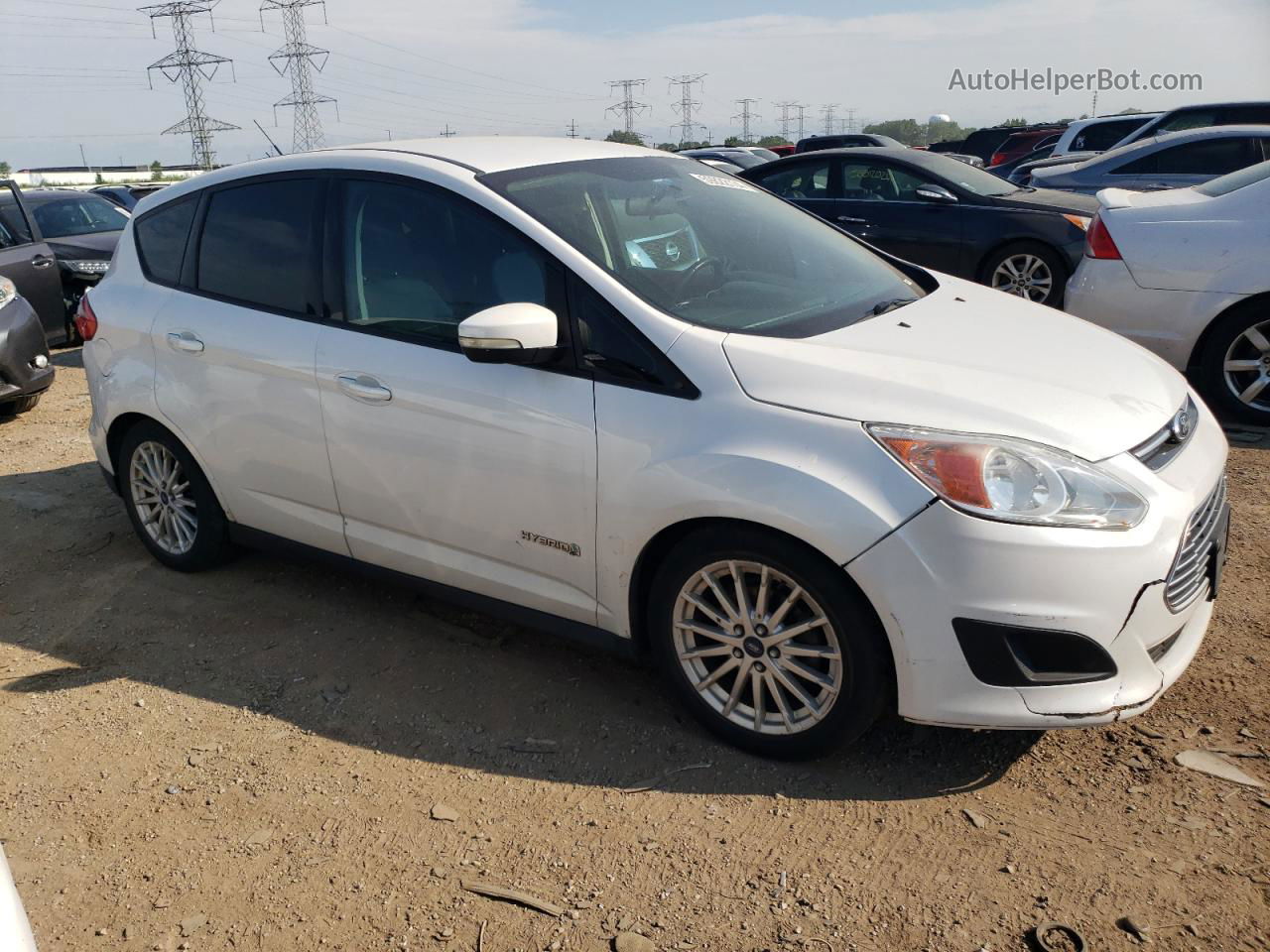 2013 Ford C-max Se White vin: 1FADP5AU1DL504482