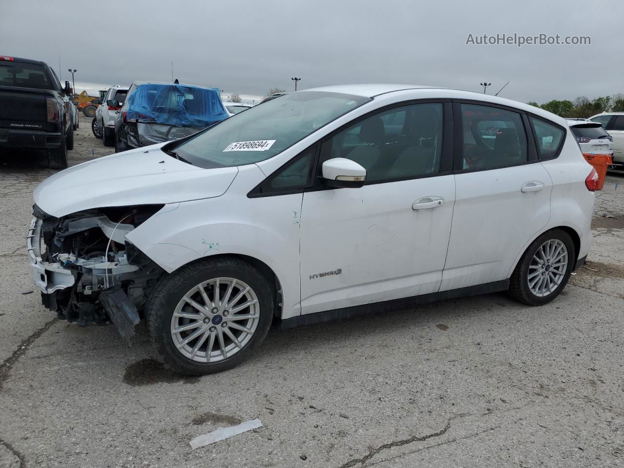 2014 Ford C-max Se White vin: 1FADP5AU1EL511739