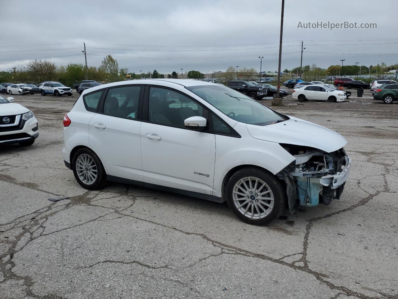 2014 Ford C-max Se White vin: 1FADP5AU1EL511739