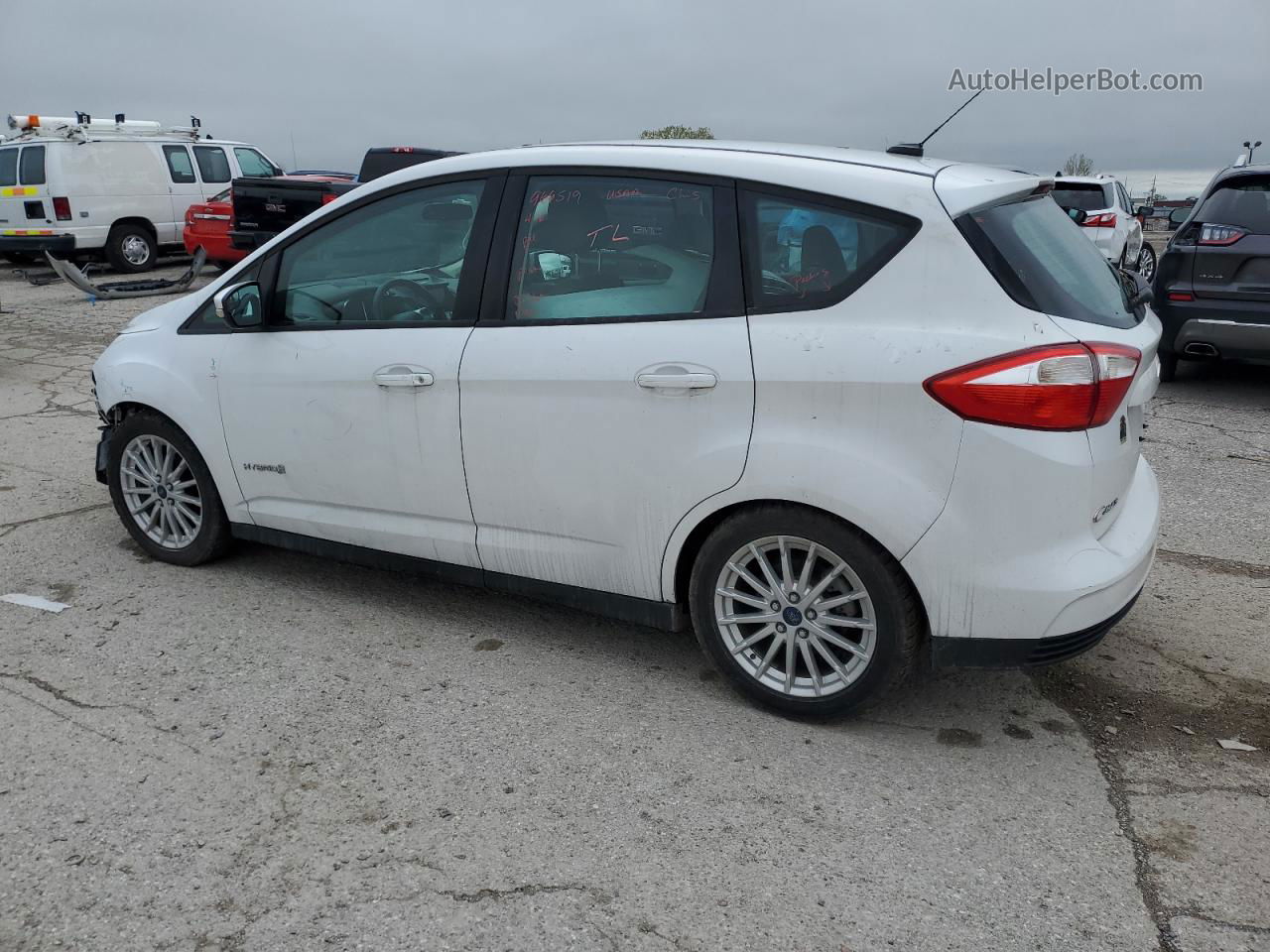 2014 Ford C-max Se White vin: 1FADP5AU1EL511739