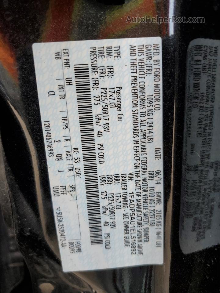 2014 Ford C-max Se Black vin: 1FADP5AU1EL516892