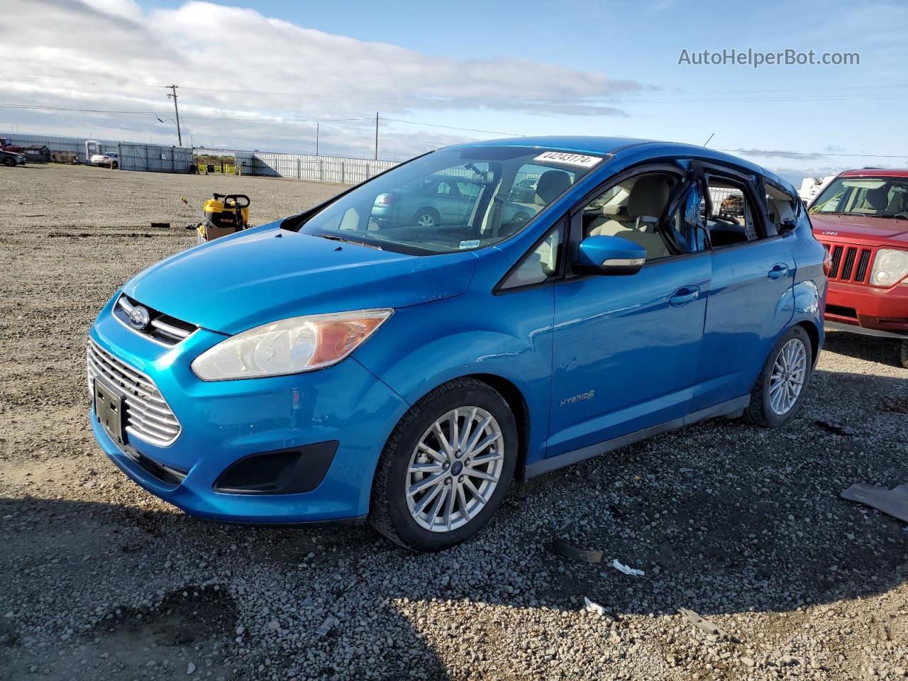 2014 Ford C-max Se Blue vin: 1FADP5AU1EL517962