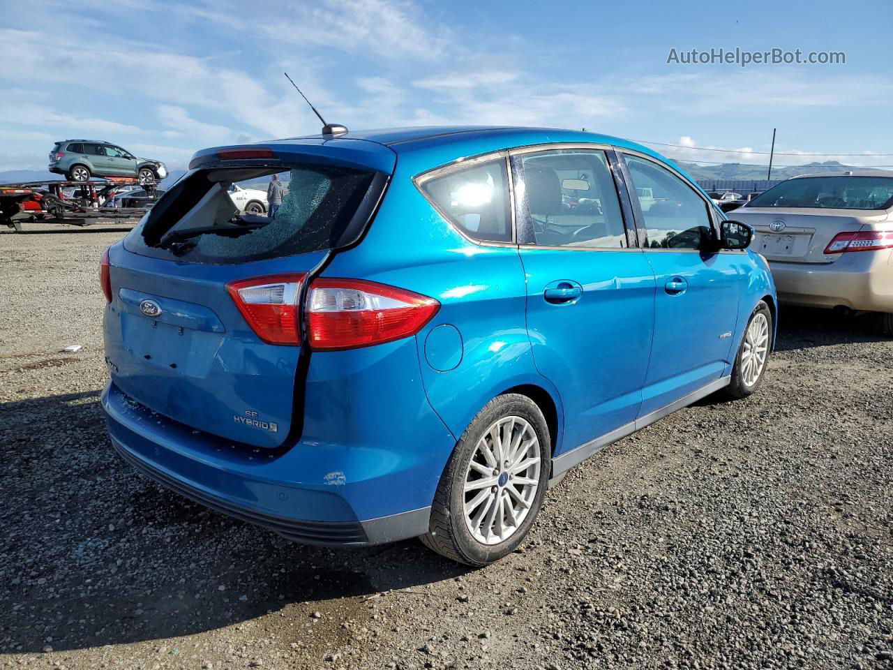 2014 Ford C-max Se Blue vin: 1FADP5AU1EL517962