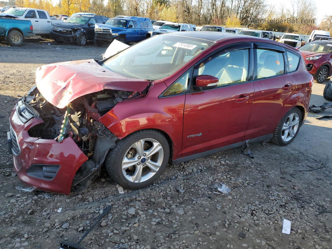 2017 Ford C-max Se Red vin: 1FADP5AU1HL118344