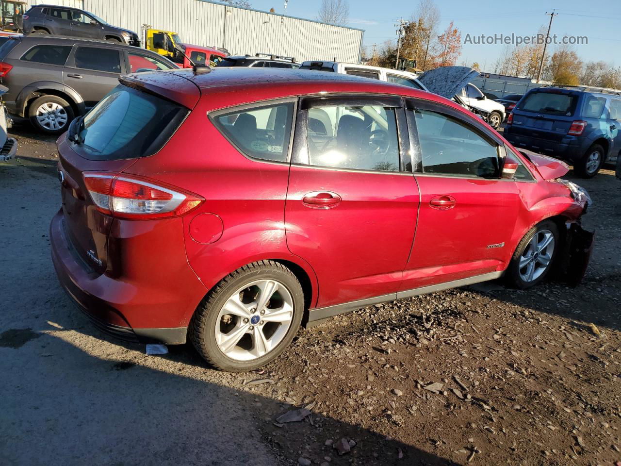 2017 Ford C-max Se Red vin: 1FADP5AU1HL118344