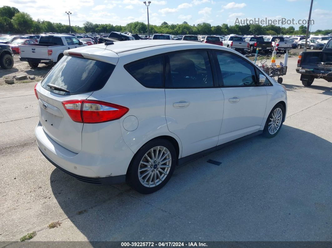 2013 Ford C-max Hybrid Se White vin: 1FADP5AU2DL540407