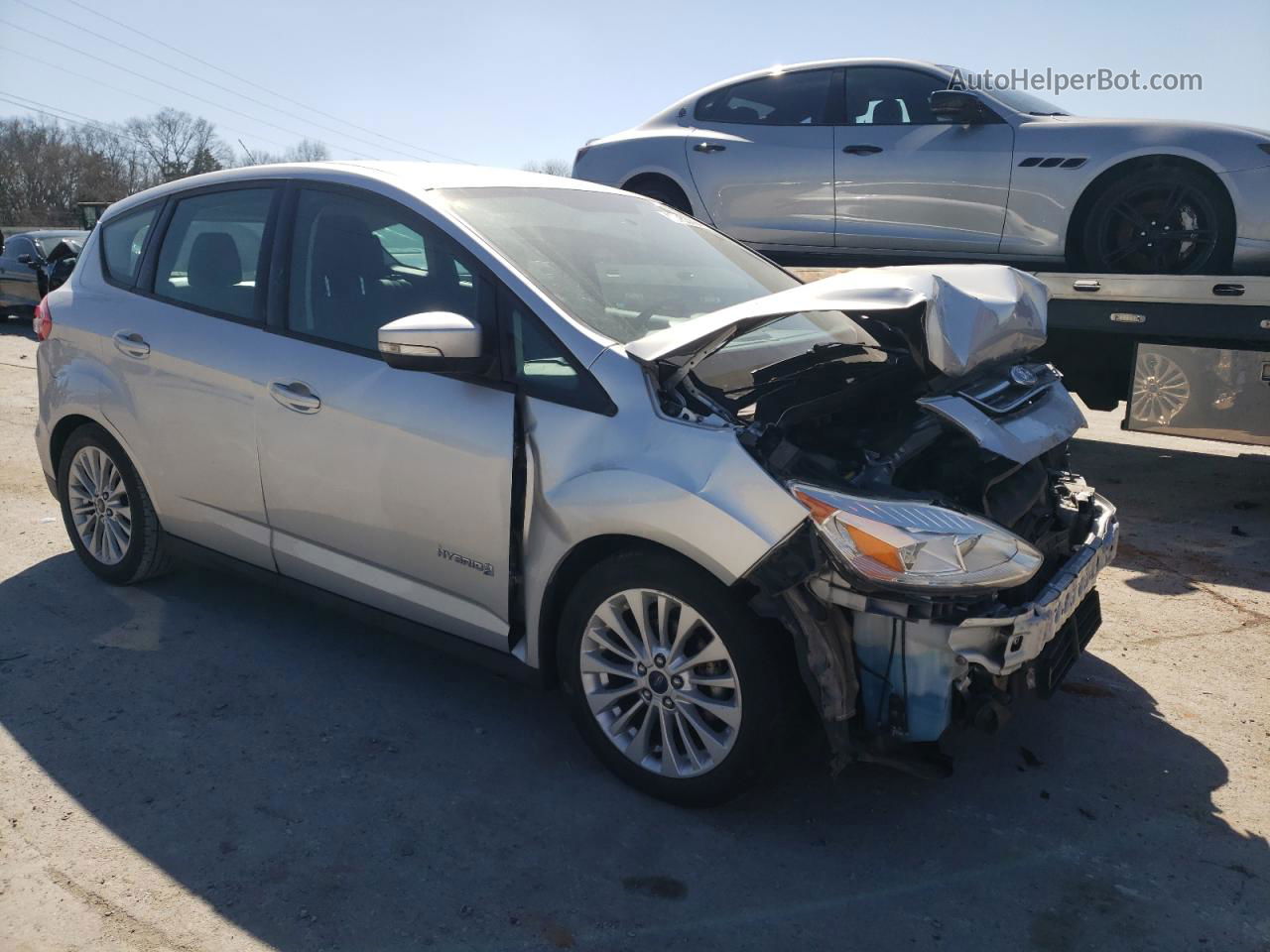 2017 Ford C-max Se Silver vin: 1FADP5AU2HL117686