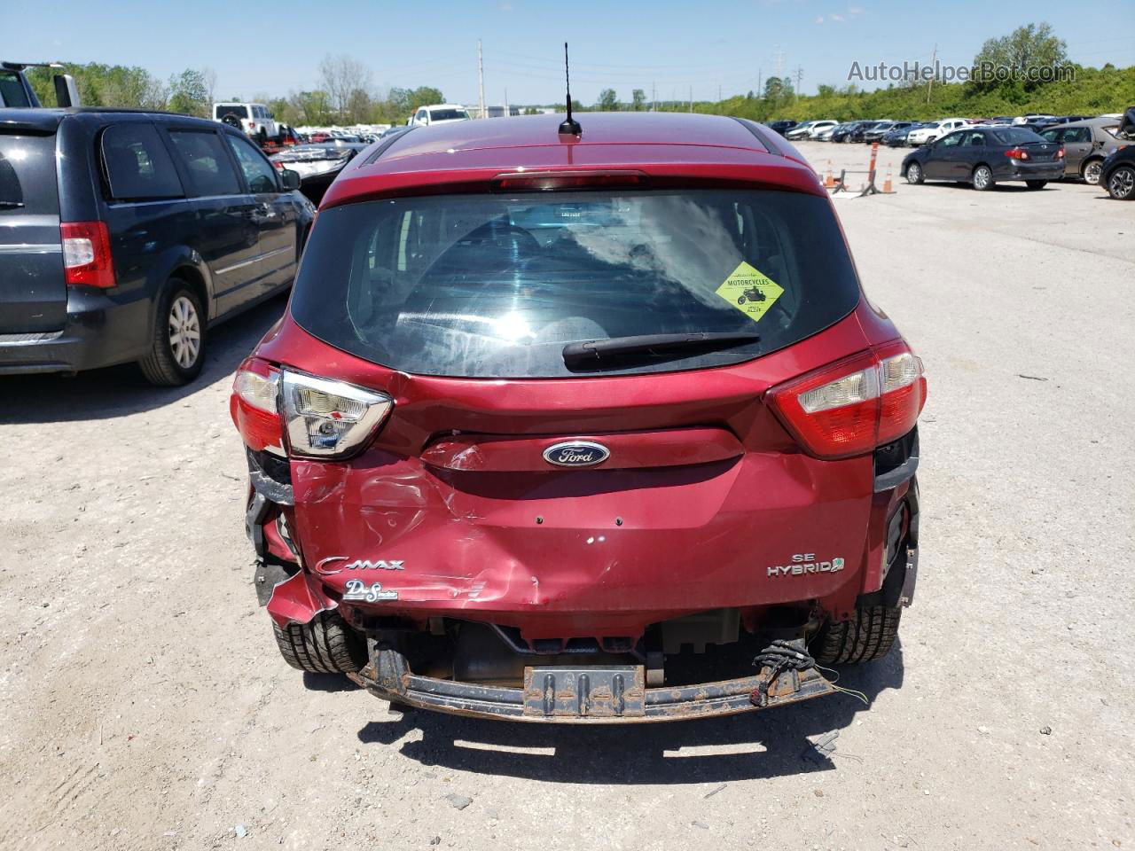 2013 Ford C-max Se Red vin: 1FADP5AU3DL504418