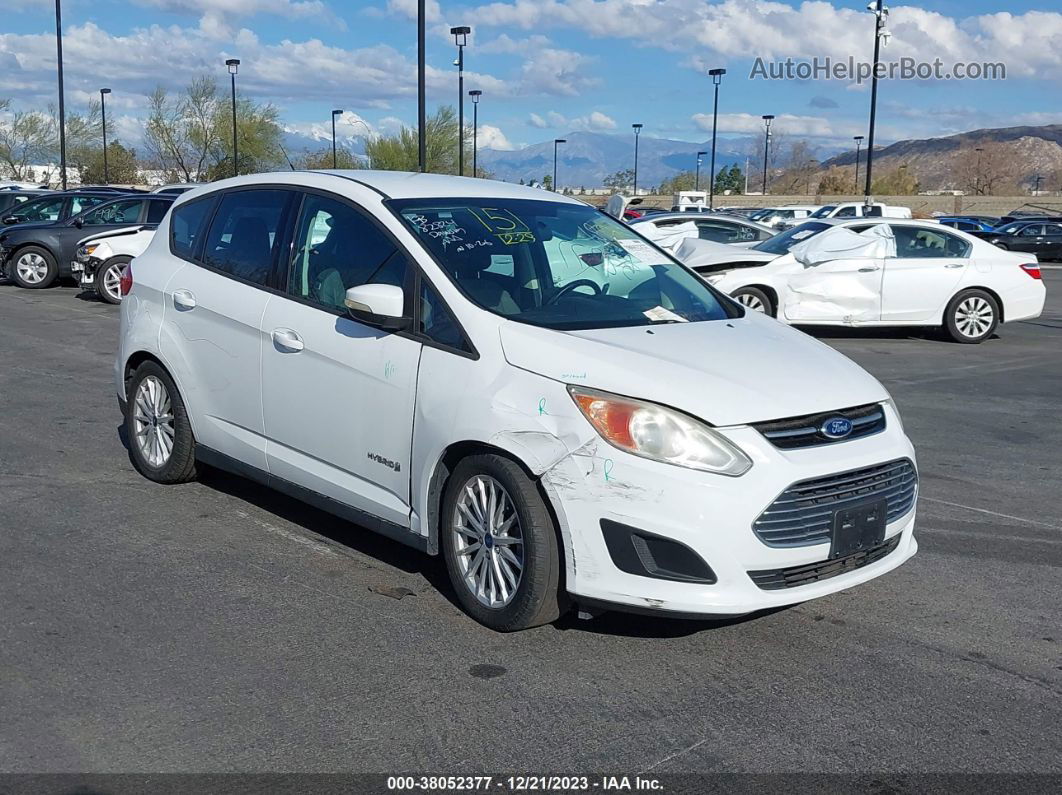 2013 Ford C-max Hybrid Se White vin: 1FADP5AU3DL505570