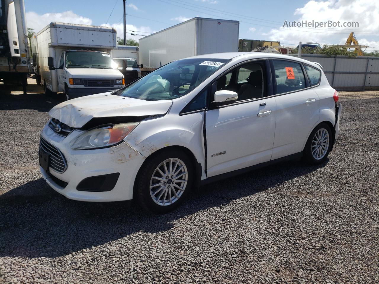 2014 Ford C-max Se White vin: 1FADP5AU3EL513380