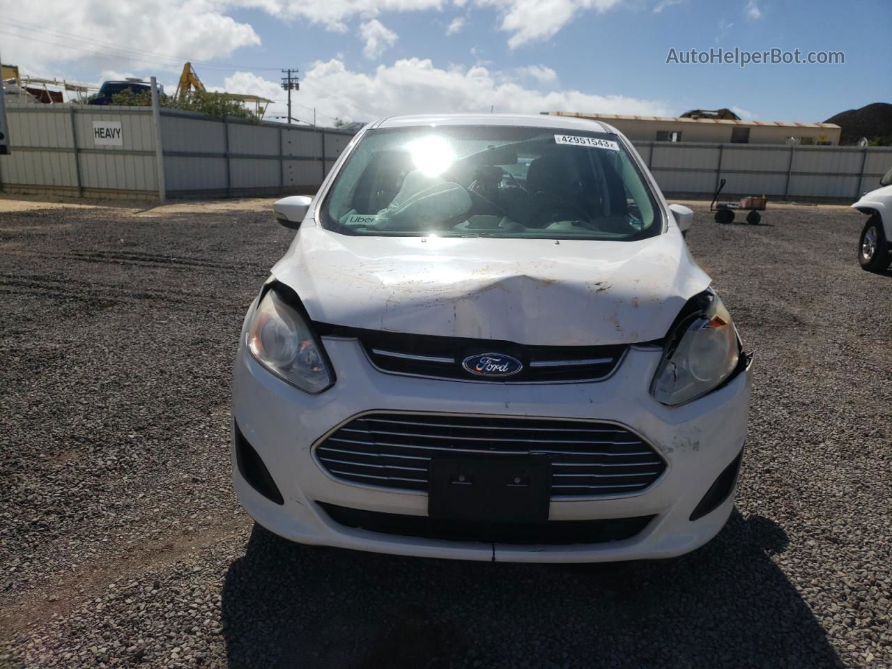 2014 Ford C-max Se White vin: 1FADP5AU3EL513380