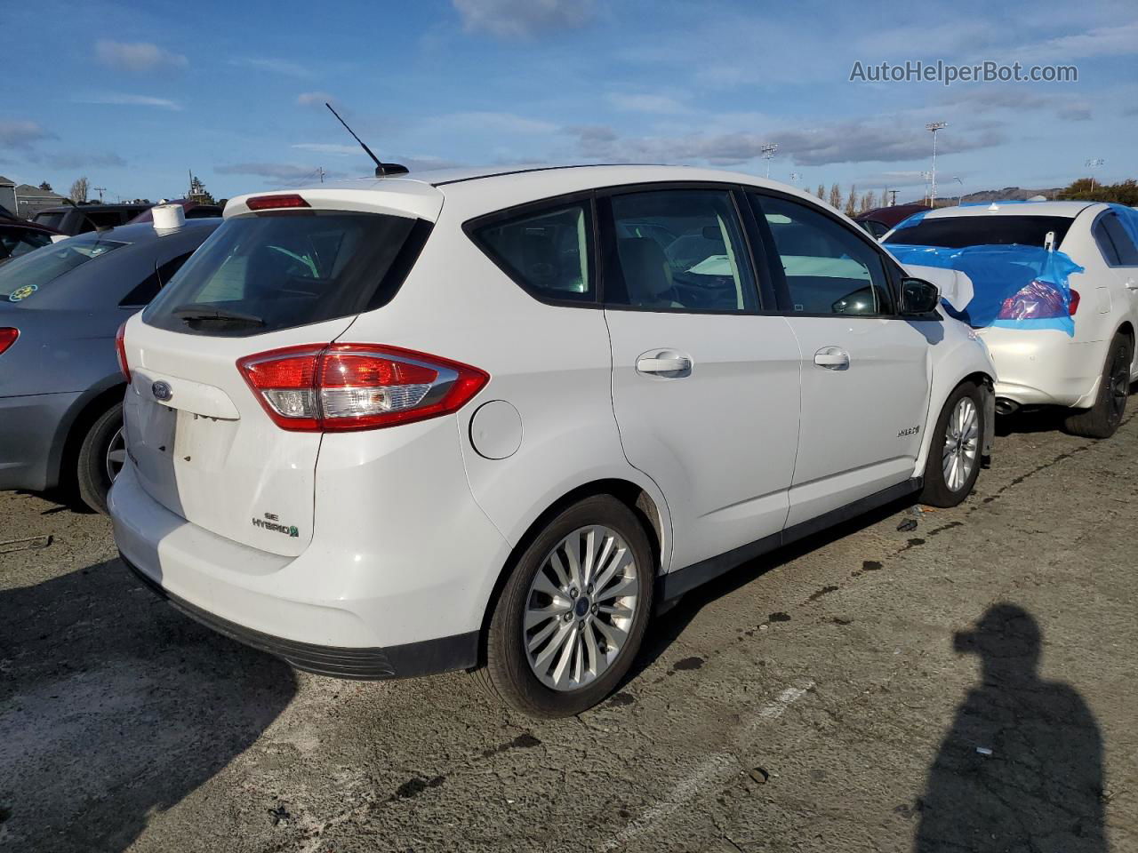 2017 Ford C-max Se White vin: 1FADP5AU3HL111606