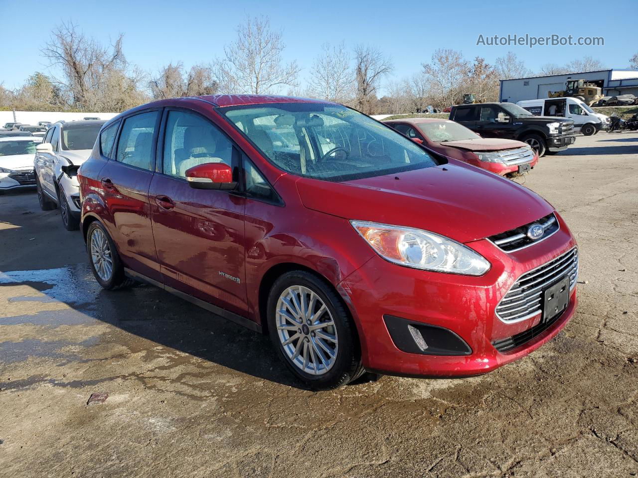 2013 Ford C-max Se Burgundy vin: 1FADP5AU4DL532809