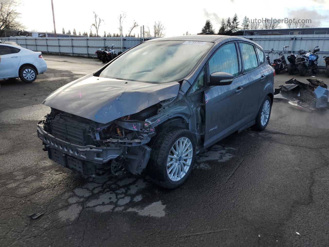 2013 Ford C-max Se Gray vin: 1FADP5AU4DL535158