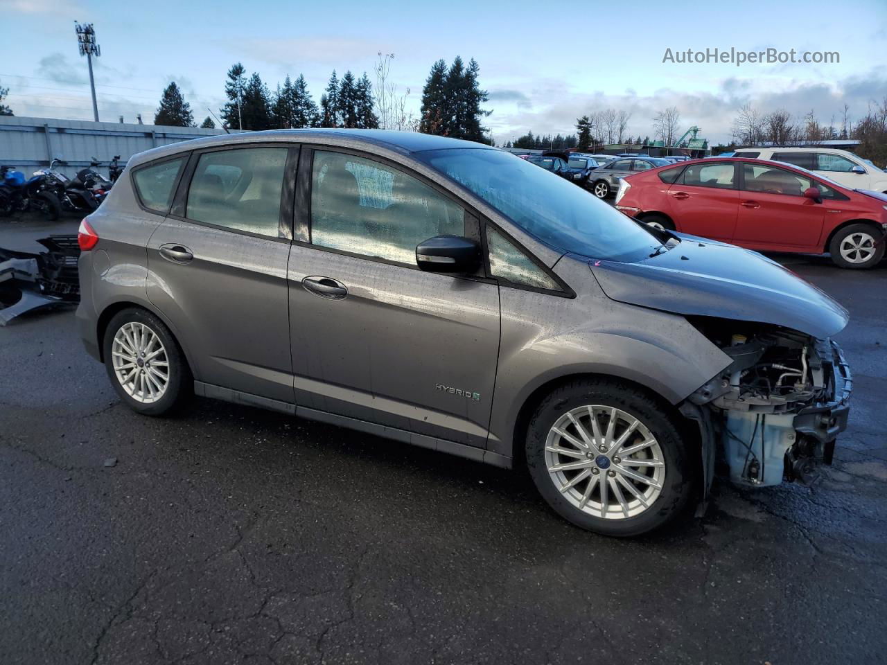 2013 Ford C-max Se Gray vin: 1FADP5AU4DL535158