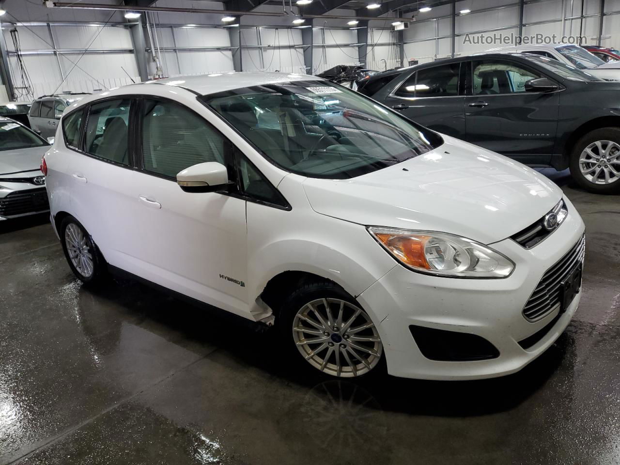 2014 Ford C-max Se White vin: 1FADP5AU4EL507345