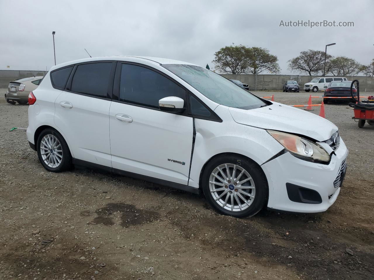 2014 Ford C-max Se White vin: 1FADP5AU4EL512495