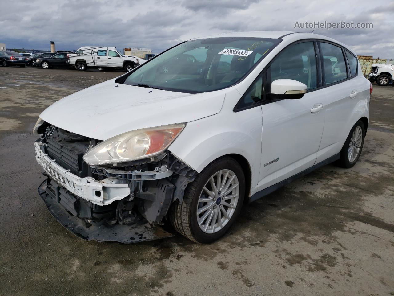 2014 Ford C-max Se White vin: 1FADP5AU5EL508214