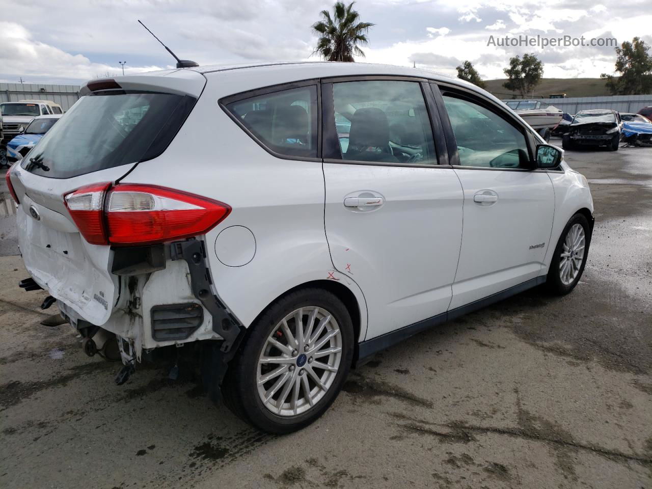 2014 Ford C-max Se White vin: 1FADP5AU5EL508214