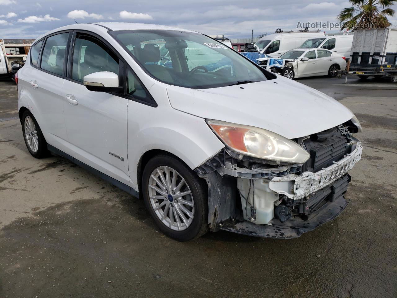 2014 Ford C-max Se White vin: 1FADP5AU5EL508214