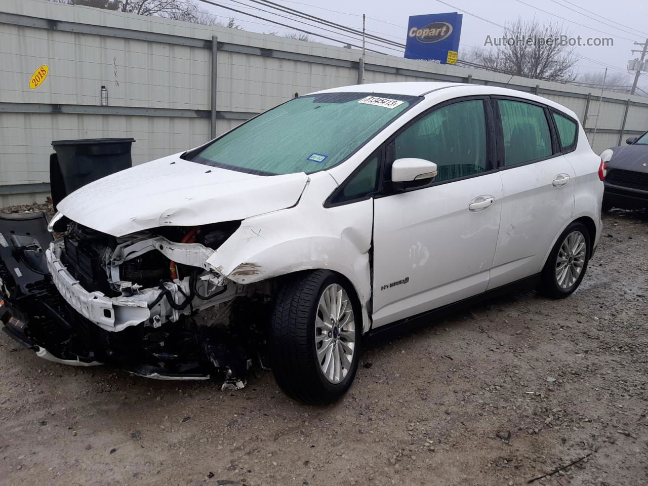 2017 Ford C-max Se White vin: 1FADP5AU5HL110313