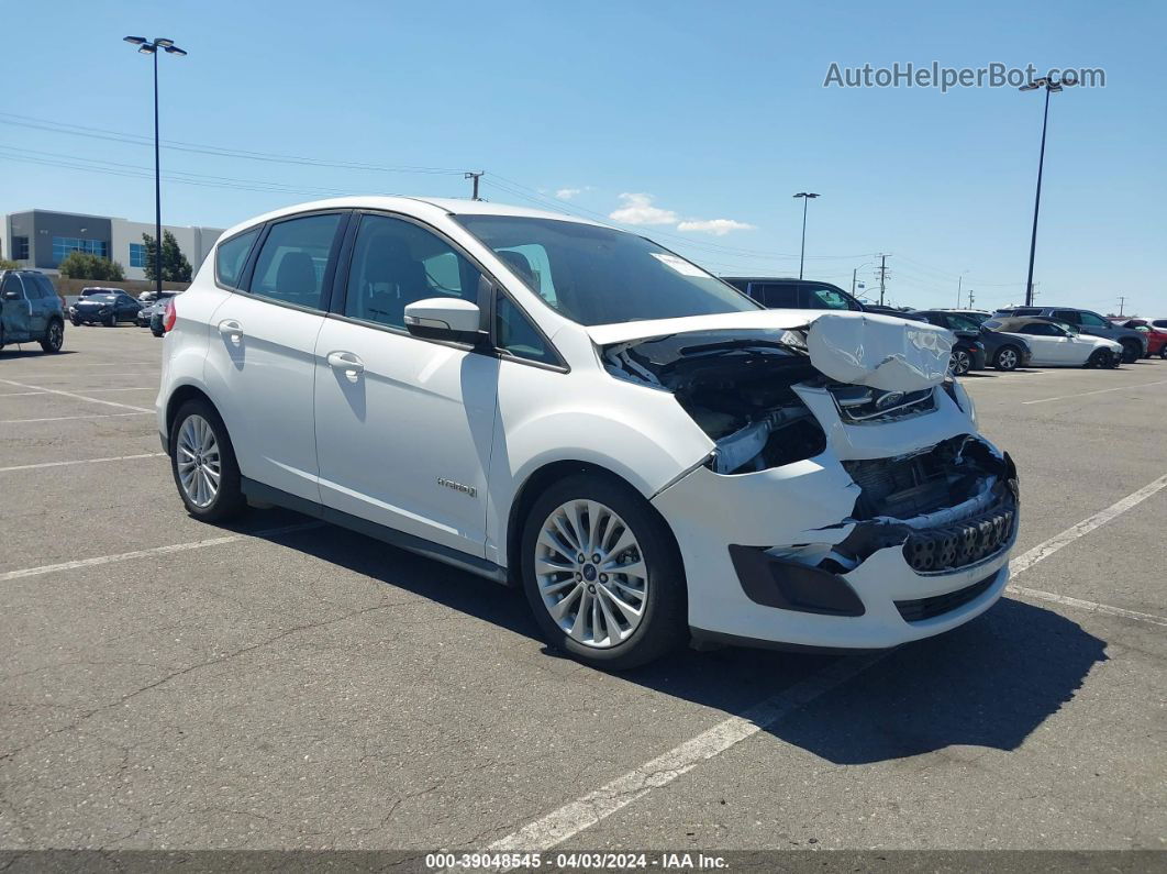 2017 Ford C-max Hybrid Se White vin: 1FADP5AU5HL110327