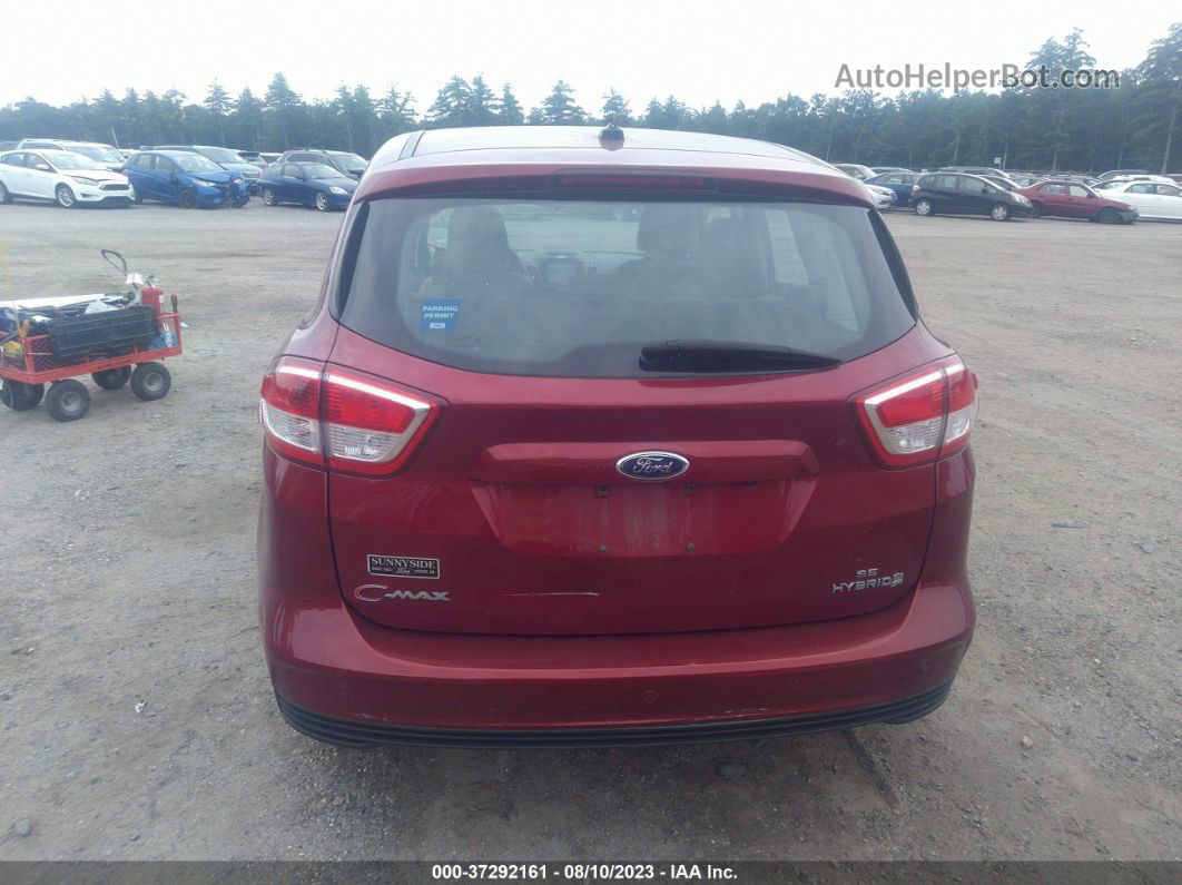 2017 Ford C-max Hybrid Se Red vin: 1FADP5AU5HL116595